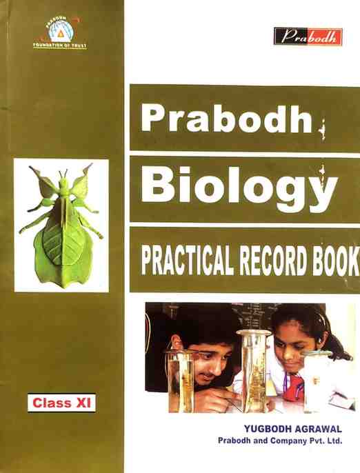 Prabodh Biology Practical Record Book Class 11 CG Board | English Medium | Lab Manual For 2027 Exam