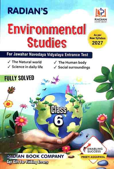 Radian's Environmental Studies Class 6 Jawahar Navodaya Vidyalaya (JNV0 Entrance Test 2027 | Fully Solved | English