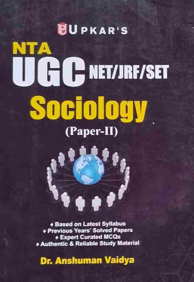 NTA UGC NET JRF SET Sociology Paper 2 by Dr. Anshuman Vaidya English Medium 2026-27 | Upkar Publication