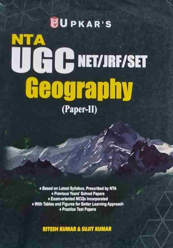 NTA UGC NET JRF SET Geography Paper 2 by Ritesh Kumar & Sujit Kumar English Medium 2026-27 |   Upkar Publication