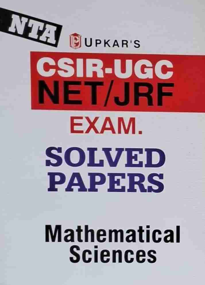 CSIR UGC NET JRF Mathematical Sciences Solved Papers English Medium 2026-27 NTA | Upkar Publication