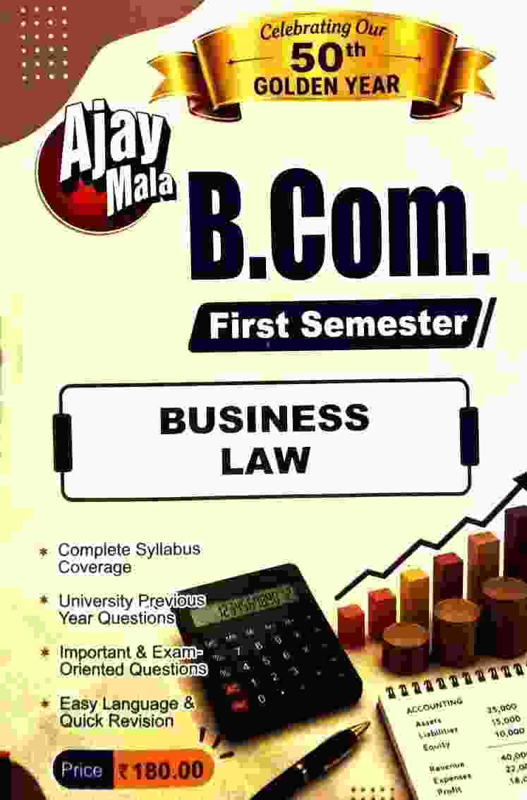 Ajay Mala B.Com First Semester Business Law Book |2026-27 English Medium| CG University