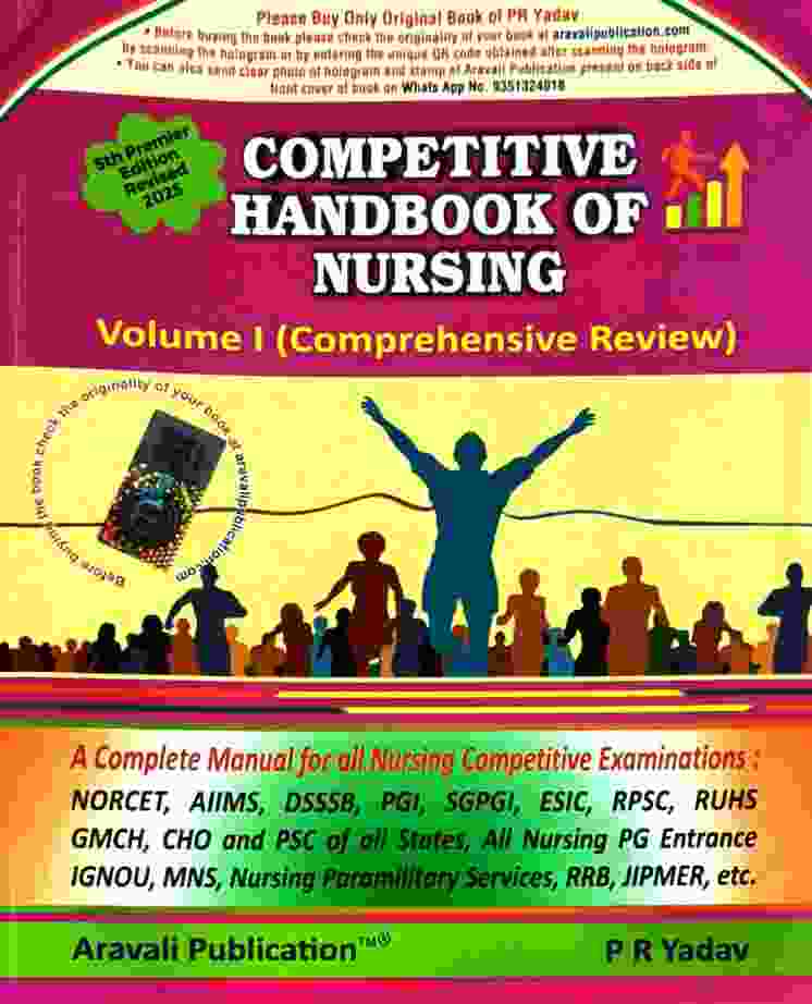 2026 Competitive Handbook of Nursing Volume 1 (Comprehensive Review) by PR Yadav 5th Edition 2025 NORCET, AIIMS, DSSSB & For all nursing exams | aravali Publication
