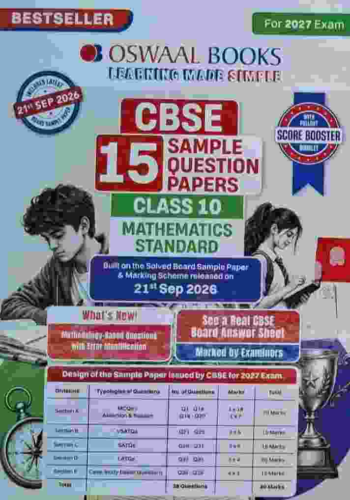 Oswaal Class 10 Mathematics Standard CBSE 15 Sample Question Papers For 2027