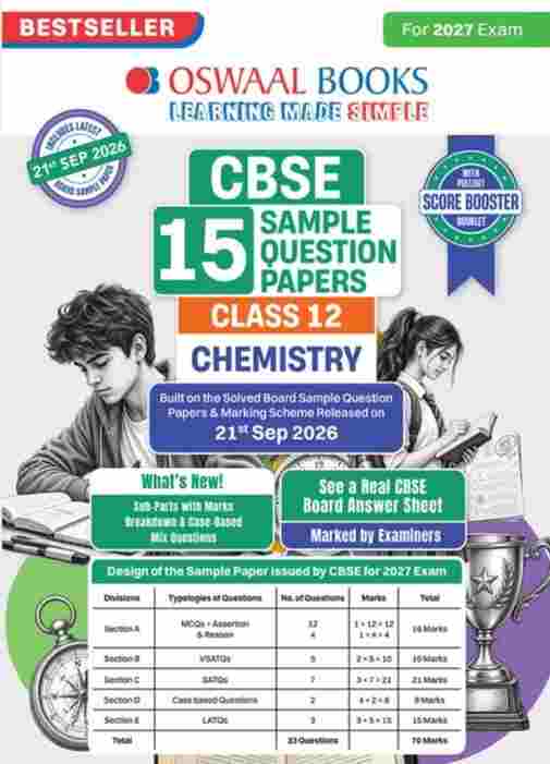Oswaal Class 12 Chemistry CBSE 15 Sample Question Papers For 2027