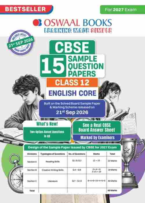 Oswaal Class 12 English Core CBSE 15 Sample Question Papers For 2027