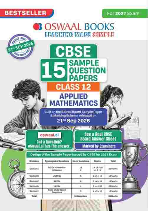 Oswaal Class 12 Applied Mathematics CBSE 15 Sample Question Papers For 2027