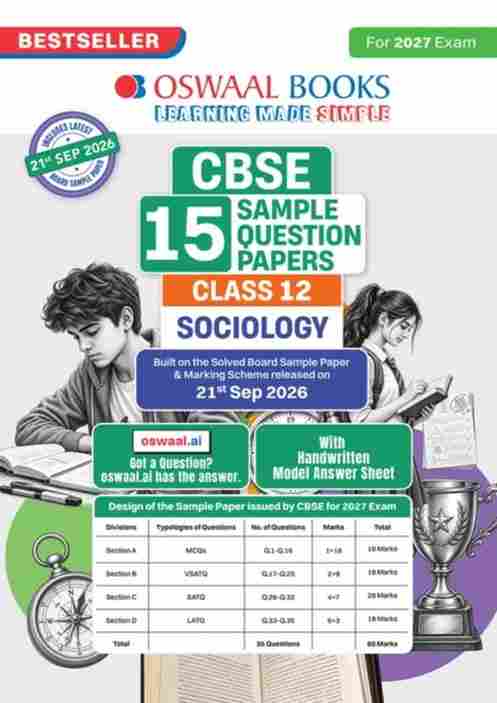 Oswaal Class 12 Sociology CBSE 15 Sample Question Papers For 2027