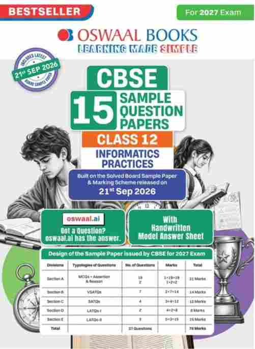 Oswaal Class 12 Informatics Practices CBSE 15 Sample Question Papers For 2027