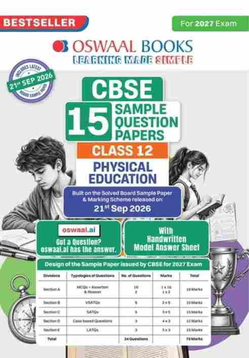 Oswaal Class 12 Physical Education CBSE 15 Sample Question Papers For 2027