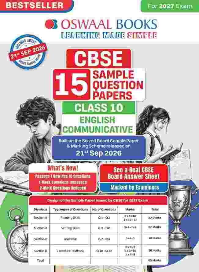 Oswaal Class 10 English Communicative CBSE 15 Sample Question Papers For 2027