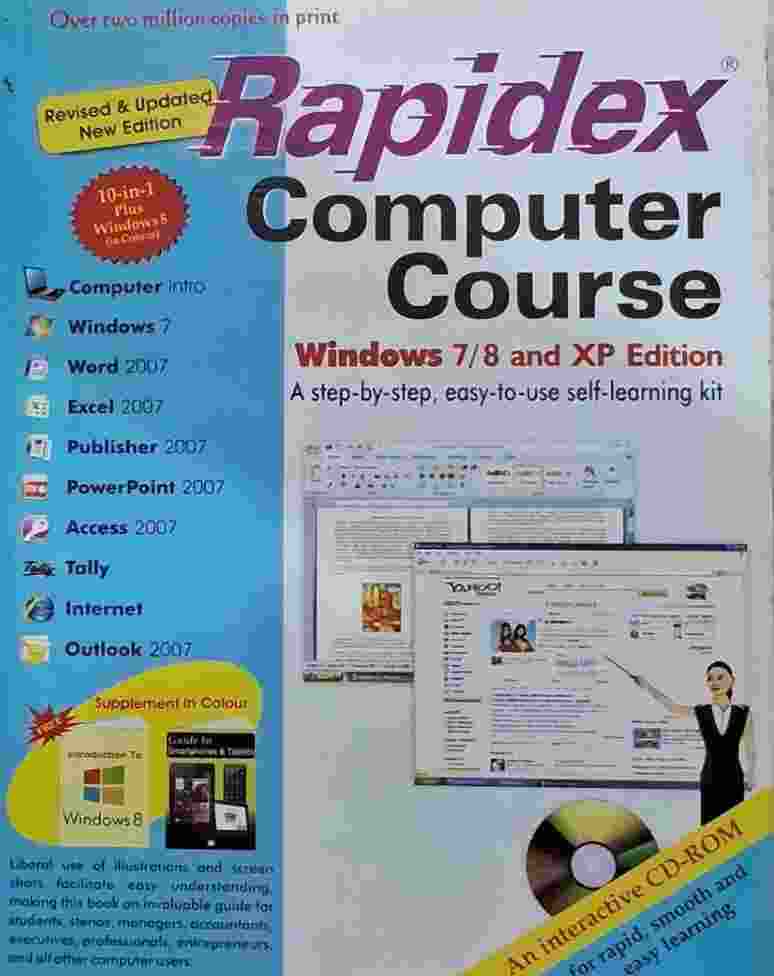 Rapidex Computer Course Book Windows 7/8 and XP Edition Revised Updated New Edition